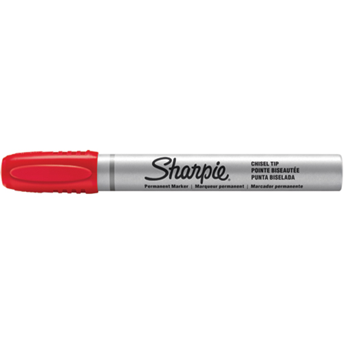 Permanent Markers - Berol Liquid Tip, Red, Chisel Tip Helyx Safety & Industrial Supplies