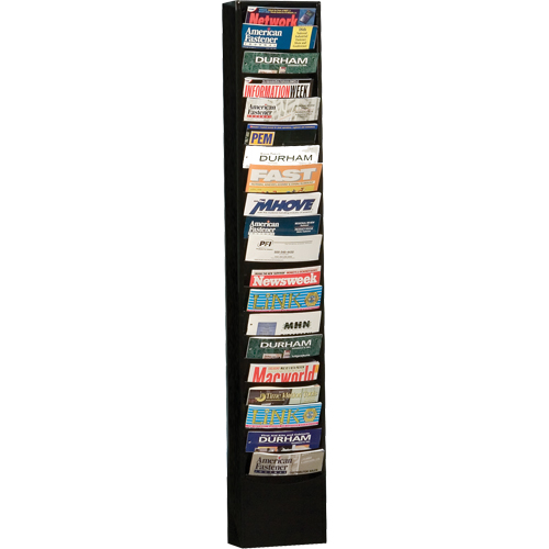 Pr&eacute;sentoirs, Stationnaire, 20 fentes, Acier, 9-3/4" la x 4-1/8" p x 58" h Helyx Safety & Industrial Supplies