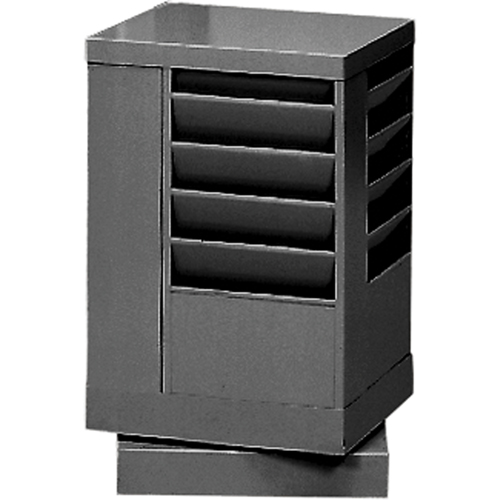 Literature Storage Racks, Rotating, 20 Slots, Steel, 14-1/8" W x 14-1/8" D x 21-1/4" H Helyx Safety & Industrial Supplies
