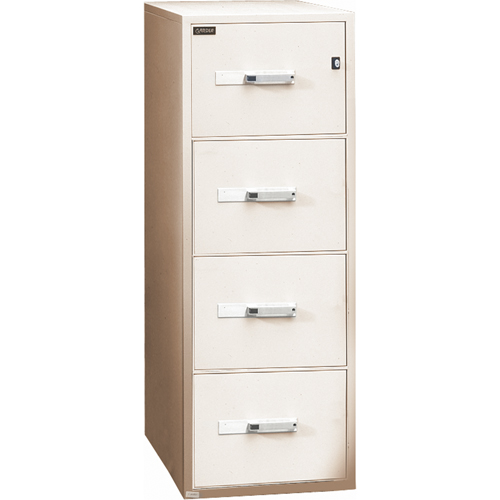 Fire Resistant Filing Cabinets, Steel, 4 Drawers, 19-3/4" W x 31" D x 54" H, Beige Helyx Safety & Industrial Supplies