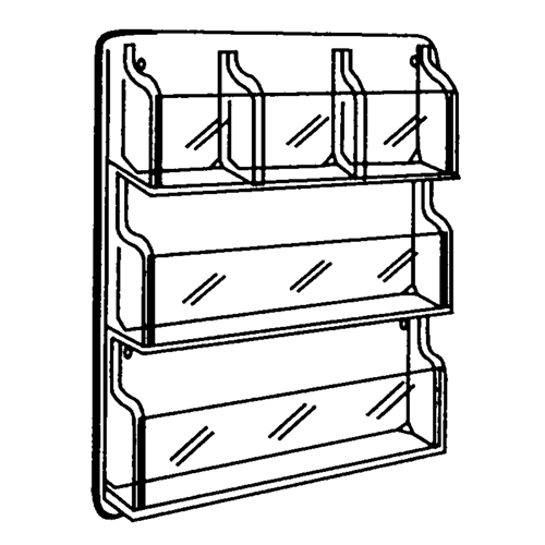 Pr&eacute;sentoirs, Mural, 9 fentes, Plastique, 30" la x 2" p x 36-7/8" h Helyx Safety & Industrial Supplies