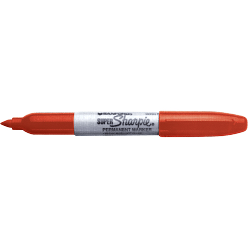 Marqueurs permanents - Super, Rouge, Pointe Fin Helyx Safety & Industrial Supplies