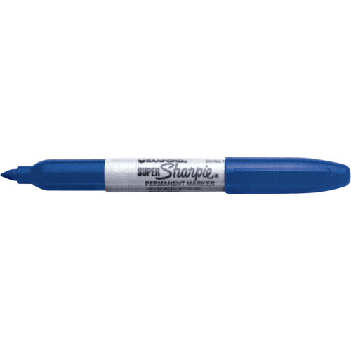 Marqueurs permanents - Super, Bleu, Pointe Fin Helyx Safety & Industrial Supplies