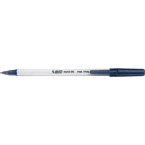 Stylo &agrave; bille Bic Round Stic, Bleu, 1 mm Helyx Safety & Industrial Supplies