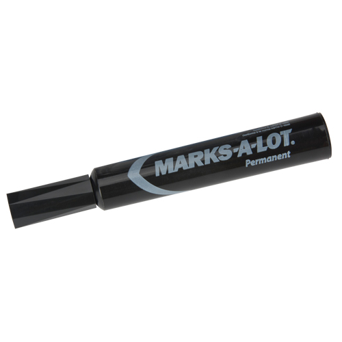 Marks-a-Lot Permanent Markers, Black, Chisel Tip Helyx Safety & Industrial Supplies