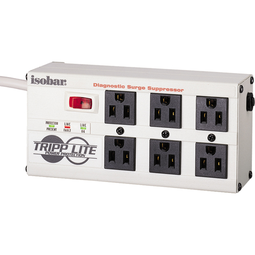 Limiteurs de surtension Isobar, 6 Prises, 2850 J, 1440 W, Cordon 6' Helyx Safety & Industrial Supplies