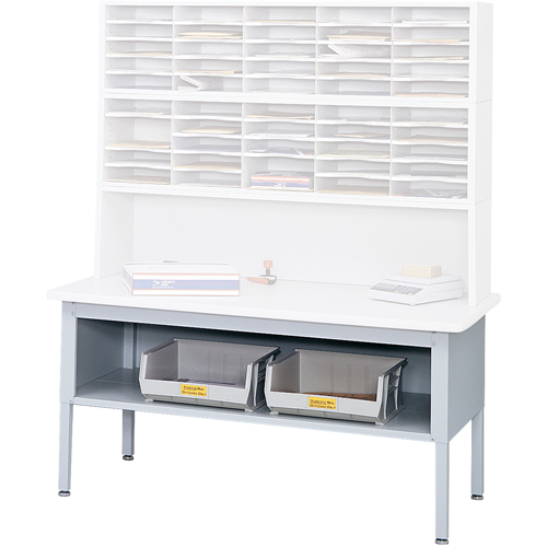 E-z Sort&reg; Mailroom Furniture-sorting Tables With Shelf-base Table With Shelf, 60" W x 28" D x 36" H, Laminate Helyx Safety & Industrial Supplies