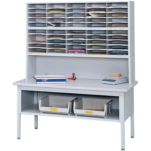 E-z Sort&reg; Mailroom Furniture-sorting Tables With Shelf-base Table With Shelf, 60" W x 28" D x 36" H, Laminate Helyx Safety & Industrial Supplies