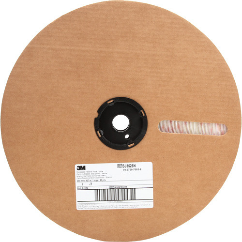 Attache, Boucle, 50 vg x 5/8", Adh&eacute;sif, Blanc Helyx Safety & Industrial Supplies