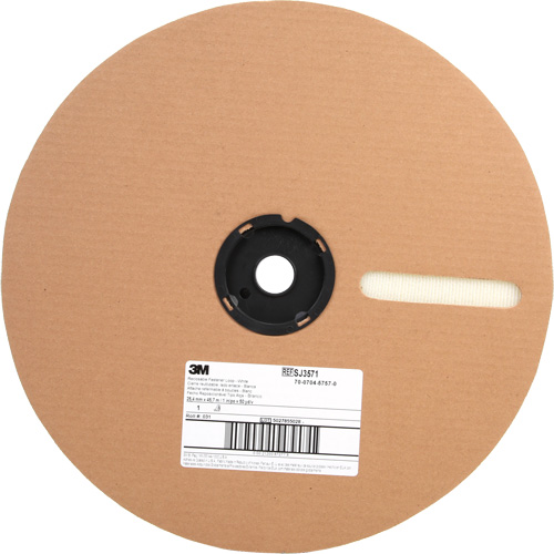 Attache, Boucle, 50 vg x 1", Adh&eacute;sif, Blanc Helyx Safety & Industrial Supplies