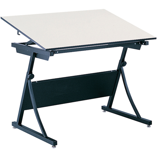 PlanMaster Height-Adjustable Drafting Table, 43" W x 29-1/2" - 37-1/2" H, Black Helyx Safety & Industrial Supplies