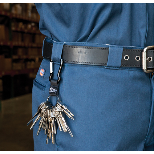 Split Ring Key Holder, Zinc Alloy Metal, 4-1/2" Cable, Carabiner Attachment Helyx Safety & Industrial Supplies