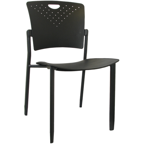 Chaises empilables MaxX StaxX, Polypropyl&egrave;ne, Hauteur 17-1/4", Capacit&eacute; 275 lb, Noir Helyx Safety & Industrial Supplies