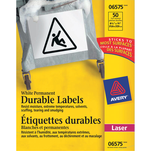 TrueBlock Labels, Polyester, 11" L x 8.5" H, White Helyx Safety & Industrial Supplies