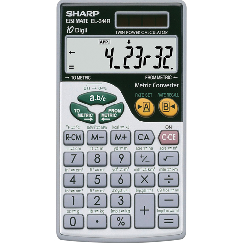 Calculatrice m&eacute;trique Helyx Safety & Industrial Supplies