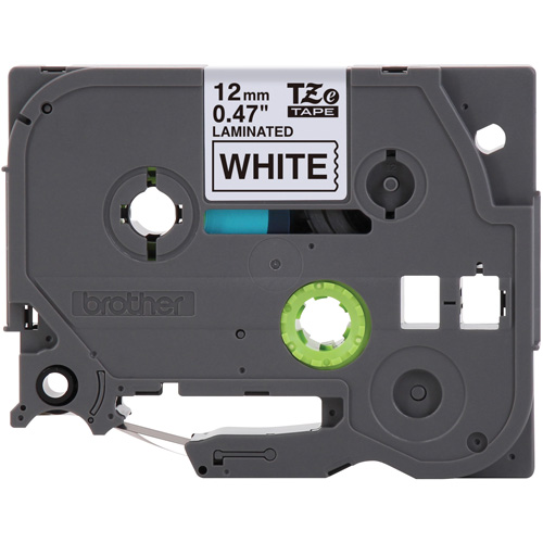 Cartouches de ruban Tze, 12 mm x 26-1/4', Noir sur blanc Helyx Safety & Industrial Supplies