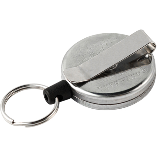 Original Self Retracting Reels #485-HDK, Chrome, 48" Cable, Belt Clip Attachment Helyx Safety & Industrial Supplies