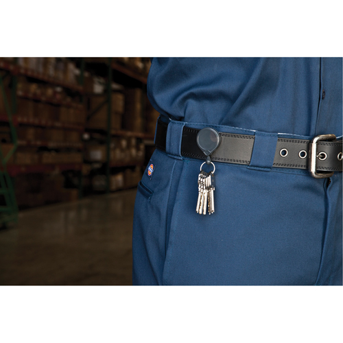Retractable Mini-Bak&reg; Key Rings, Plastic, 36" Cable, Belt Clip Attachment Helyx Safety & Industrial Supplies