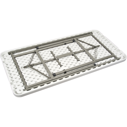 Folding Table, Rectangular, 48" L x 24" W, Polyethylene, White Helyx Safety & Industrial Supplies