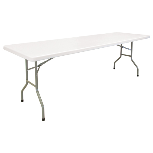 Table pliante, Rectangulaire, 96" l x 30" la, Poly&eacute;thyl&egrave;ne, Blanc Helyx Safety & Industrial Supplies
