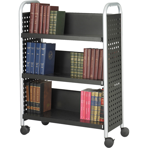 Scoot Book Carts, 200 lbs. Capacity, Black, 14-1/4" D x 33" L x 44-1/4" H, Steel Helyx Safety & Industrial Supplies