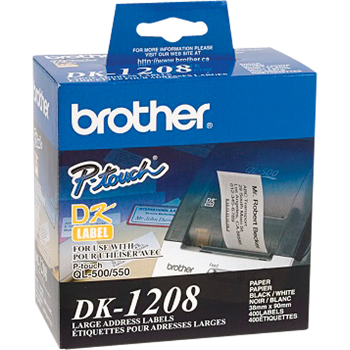 DK Series Address Labels, 1-1/2" W x 3-1/2" L, White Helyx Safety & Industrial Supplies