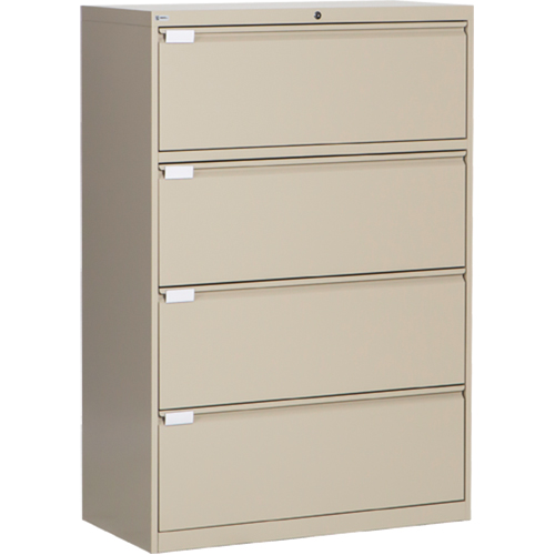Classeur lat&eacute;ral, Acier, 4 tiroirs, 36" la x 18" p x 53-3/8" h, Beige Helyx Safety & Industrial Supplies