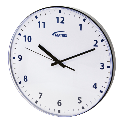 12 H Clock, Analog, Battery Operated, 12-3/4", Black Helyx Safety & Industrial Supplies