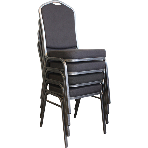 Chaises empilables, Tissu, Hauteur 37", Capacit&eacute; 275 lb, Noir Helyx Safety & Industrial Supplies