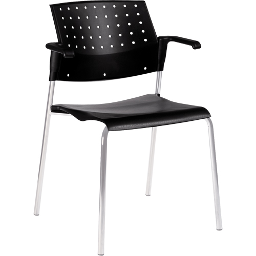 Chaises empilables, Plastique, Hauteur 33", Capacit&eacute; 300 lb, Noir Helyx Safety & Industrial Supplies