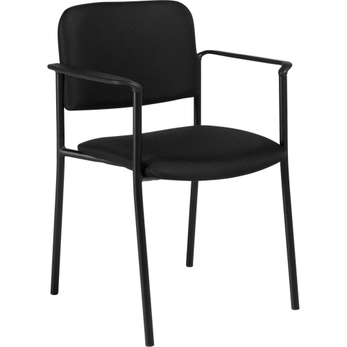 Stacking Chairs, Fabric, 32" High, 300 lbs. Capacity, Black Helyx Safety & Industrial Supplies