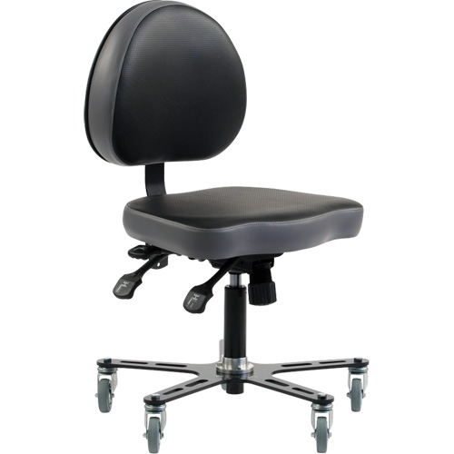 Chaise ergonomique &agrave; inclinaison r&eacute;glable SF180, Mobile, Ajustable Hauteur Helyx Safety & Industrial Supplies