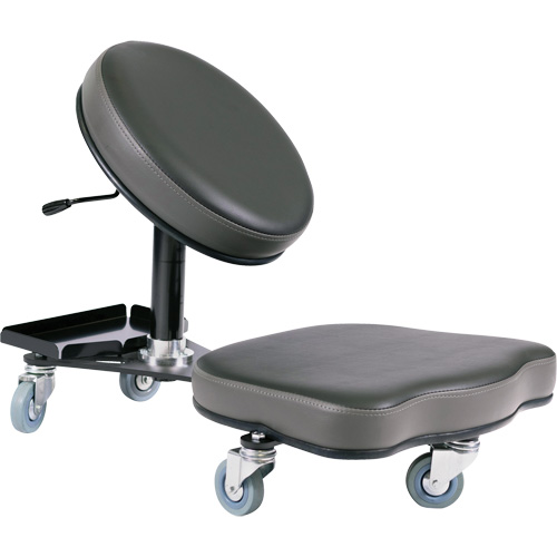 Chaise ergonomique Flex, Vinyle, Noir/gris Helyx Safety & Industrial Supplies