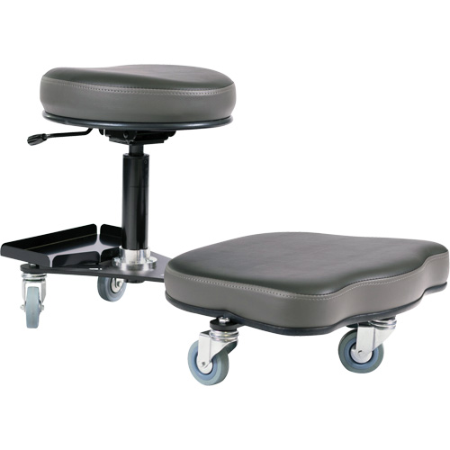 Chaise ergonomique Flex, Vinyle, Noir/gris Helyx Safety & Industrial Supplies