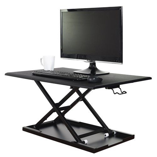 Bureau ajustable pour travail assis et debout, Mod&egrave;le de bureau, 15-3/4" h x 31-1/2" la x 22-1/2" p, Noir Helyx Safety & Industrial Supplies