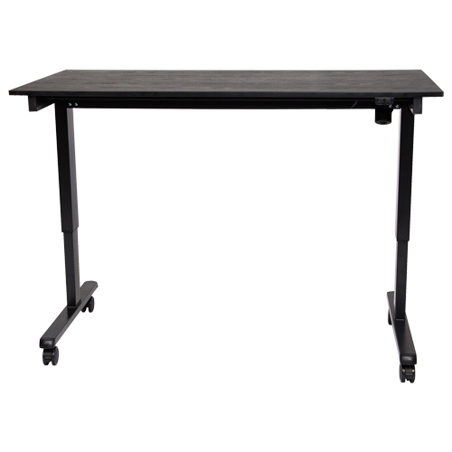 Adjustable Stand-Up Desk, Stand-Alone Desk, 45-1/4" H x 29-1/2" D, Black Helyx Safety & Industrial Supplies