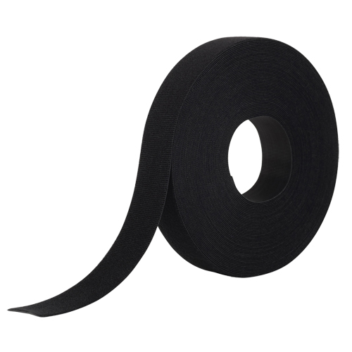 Ruban d'attaches One-Wrap, Boucle et crochet, 25 vg x 1", Auto-aggripant, Noir Helyx Safety & Industrial Supplies