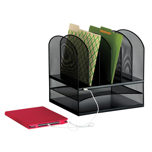 Organisateur de bureau avec alimentation USB Onyx Helyx Safety & Industrial Supplies