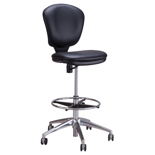 Metro Extended-High Chair, Vinyl, Black, 250 lbs. Capacity Helyx Safety & Industrial Supplies