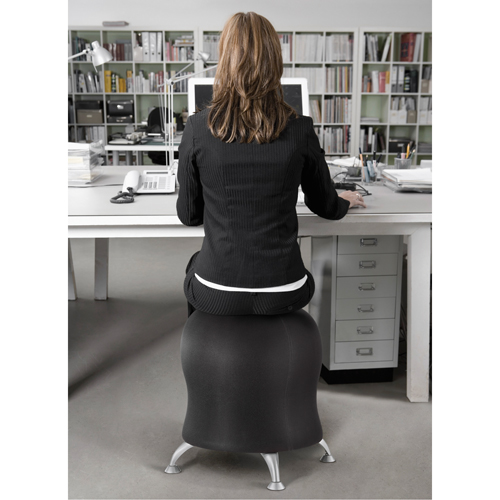 Chaise sph&eacute;rique Zenergy, Vinyle, Noir, Capacit&eacute; 250 lb Helyx Safety & Industrial Supplies