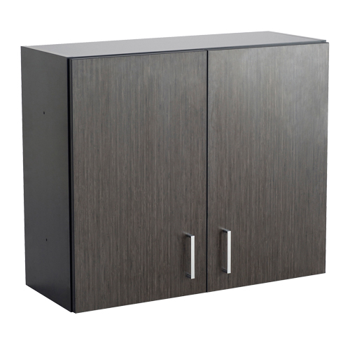 Modular Wall Cabinet, 30" H x 36" W x 15" D, 1 Shelves, Melamine, Asian Night/Black Helyx Safety & Industrial Supplies