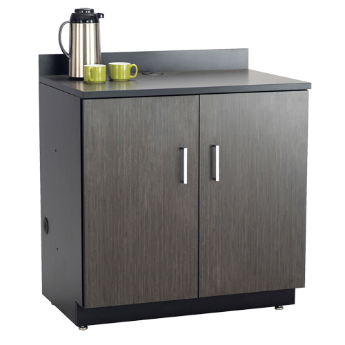 Armoire modulaire de base, M&eacute;lamine, 2 Tablettes, 39" h x 36" la x 25" P, Nuit d'Asie/noir Helyx Safety & Industrial Supplies