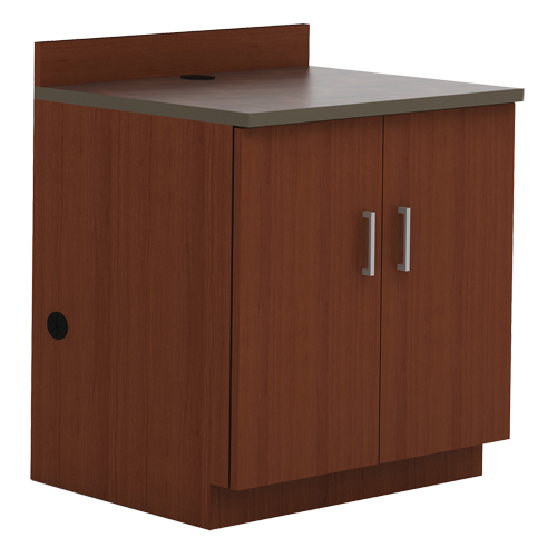 Modular Base Cabinet, Melamine, 2 Shelves, 39" H x 36" W x 25" D, Mahogany Helyx Safety & Industrial Supplies