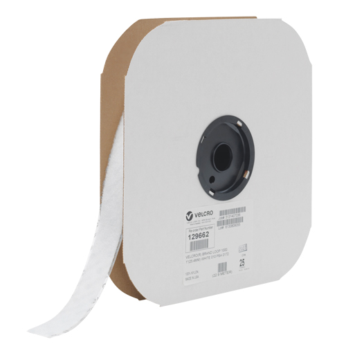 Ruban d'attaches, Boucle, 25 vg x 3/4", Cousu, Blanc Helyx Safety & Industrial Supplies