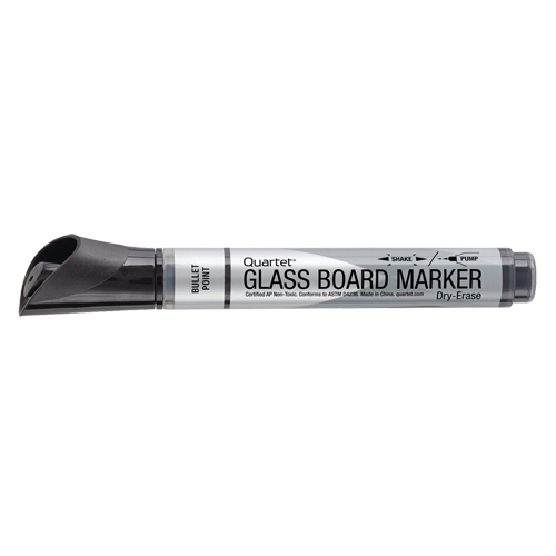 Marqueur effaçable &agrave; sec pour verre de premi&egrave;re qualit&eacute;, Noir, Pointe Ronde Helyx Safety & Industrial Supplies