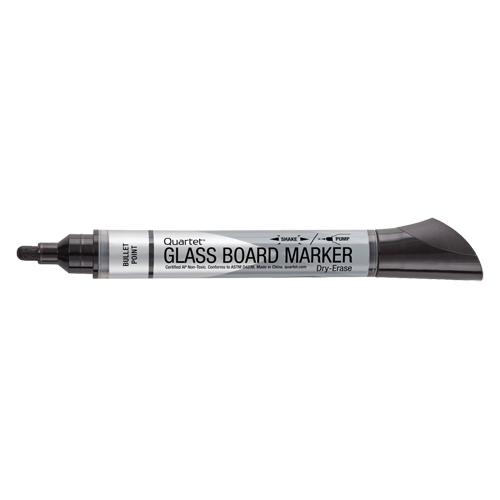 Marqueur effaçable &agrave; sec pour verre de premi&egrave;re qualit&eacute;, Noir, Pointe Ronde Helyx Safety & Industrial Supplies
