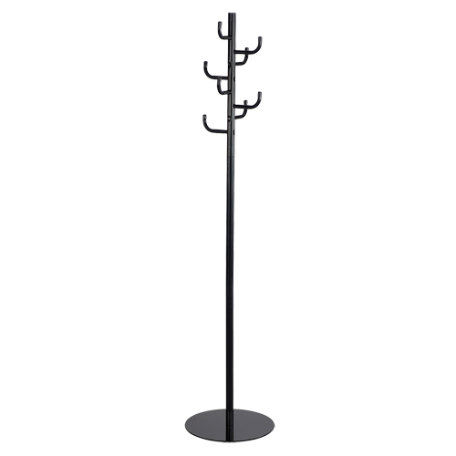Coat Rack, 68" H, Black, 8 Hook(s) Helyx Safety & Industrial Supplies