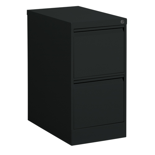 Classeur vertical, Acier, 2 tiroirs, 15-1/7" la x 25" p x 29" h, Noir Helyx Safety & Industrial Supplies