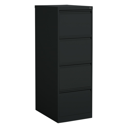 Classeur vertical, Acier, 4 tiroirs, 18-1/7" la x 25" p x 52" h, Noir Helyx Safety & Industrial Supplies