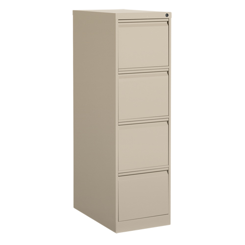 Vertical Filing Cabinet, Steel, 4 Drawers, 15-1/7" W x 25" D x 52" H, Beige Helyx Safety & Industrial Supplies